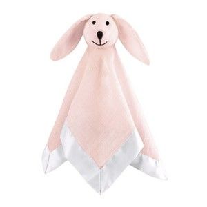 Aden + Anais Bunny Rabbit Muslin Lovey Security Blanket Satin Trim Pink Mist New